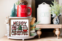 Merry Christmas Cupcakes Tier Tray Sign - Sew Lucky Embroidery
