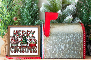 Merry Christmas Cupcakes Tier Tray Sign - Sew Lucky Embroidery