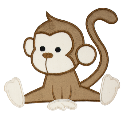 Baby Monkey Sew or Iron on Embroidered Patch