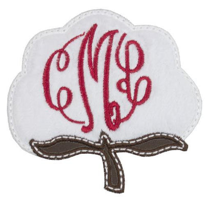 Monogrammed Cotton Sew or Iron on Embroidered Patch