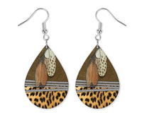 Native Teardrop Earrings - Sew Lucky Embroidery