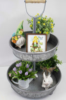 Plant with Faith Gnome Tier Tray Sign - Sew Lucky Embroidery