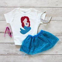 Pretty Princess Mermaid Patch - Sew Lucky Embroidery