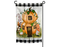 Pumpkin Gnomes Garden Flag