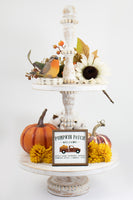 Pumpkin Patch Fall Tier Tray Sign - Sew Lucky Embroidery