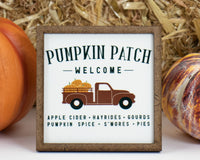 Pumpkin Patch Fall Tier Tray Sign - Sew Lucky Embroidery