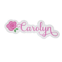 Rose Name Patch - Sew Lucky Embroidery