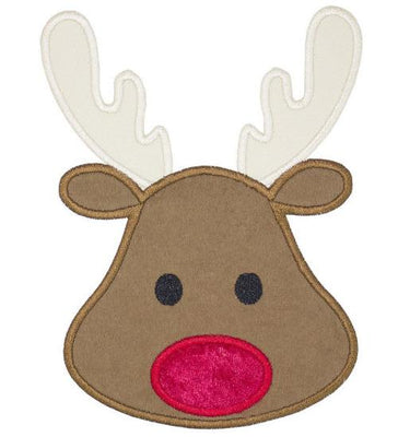 Rudolph Sew or Iron on Embroidered Patch