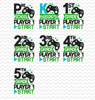 School Player One Back to School Shirt - Sew Lucky Embroidery