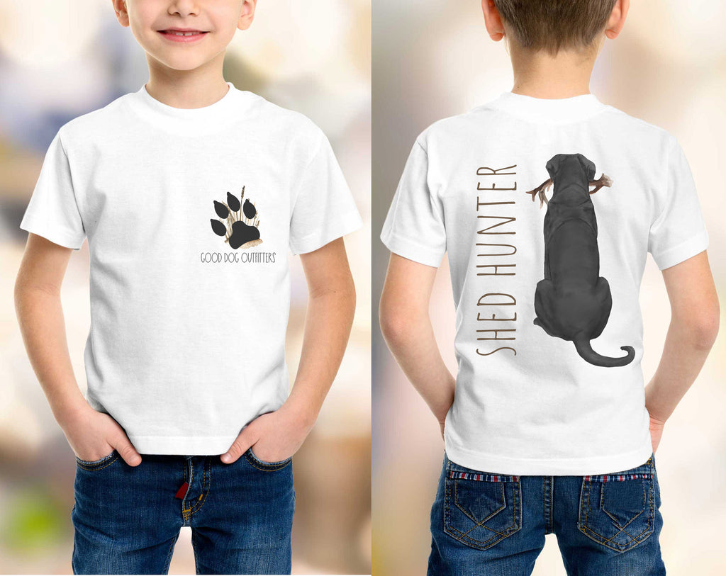 Shed Hunter Deer Antler Lab Shirt - Sew Lucky Embroidery