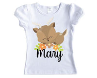 Sleeping Cartoon Deer Girls Personalized Shirt - Sew Lucky Embroidery