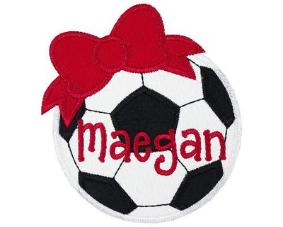 Soccer Ball Personalized Sew or Iron on Embroidered Patch