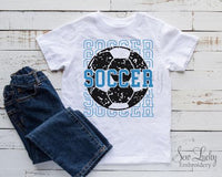 Soccer Stacked Shirt - Sew Lucky Embroidery