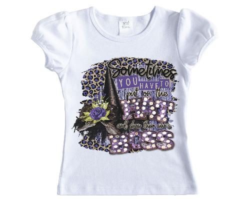 Sometimes You Have to Put on the Witch Hat and Show Them Who's Boss Girls Shirt - Sew Lucky Embroidery