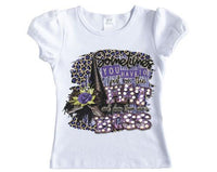 Sometimes You Have to Put on the Witch Hat and Show Them Who's Boss Girls Shirt - Sew Lucky Embroidery