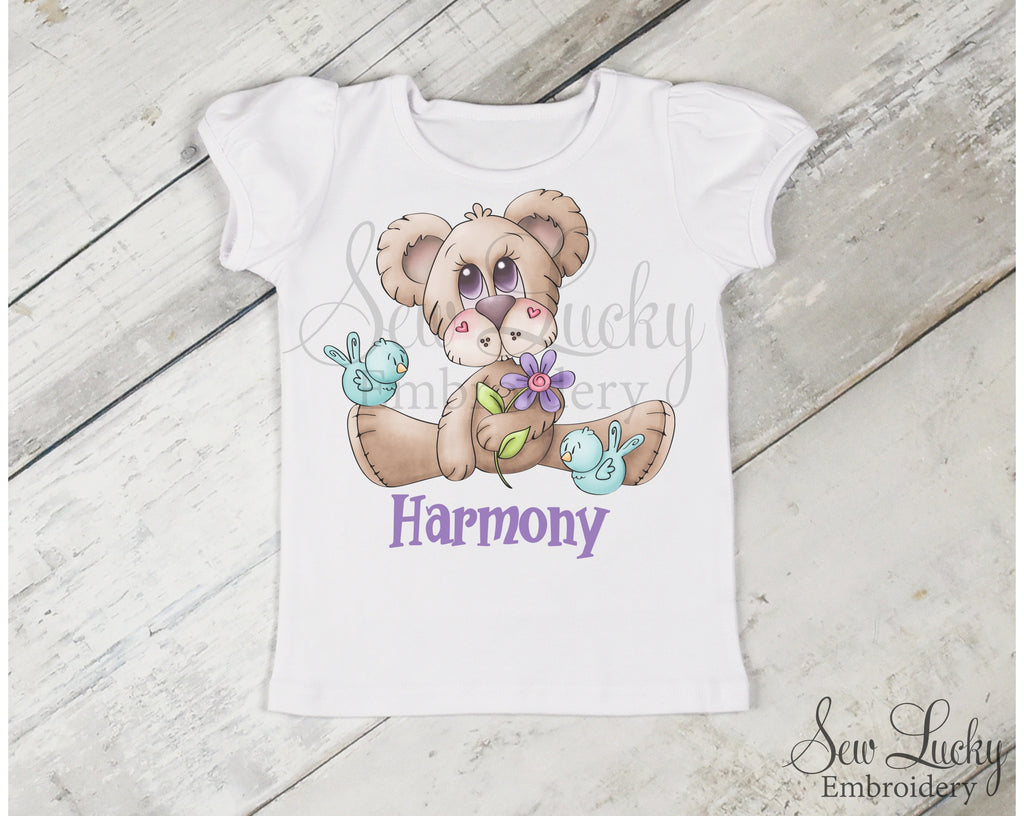 Spring Bear Shirt - Sew Lucky Embroidery