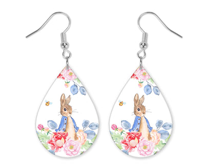 Spring Bunny and Bee Earrings