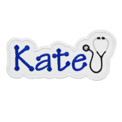 Stethoscope Name Sew or Iron on Embroidered Patch