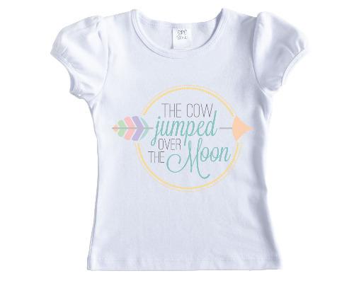 The Cow Jumped Over The Moon Nursery Rhyme Shirt - Sew Lucky Embroidery