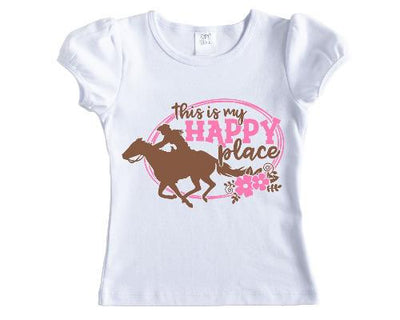 This is My Happy Place Horse Girls Western Shirt