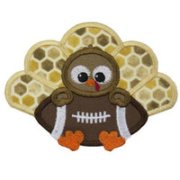 Turkey Football Patch - Sew Lucky Embroidery