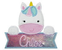 Unicorn Personalized Name Patch - Sew Lucky Embroidery