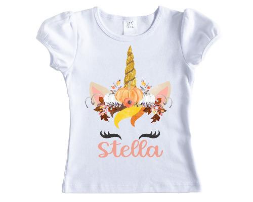 Unicorn Pumpkin Personalized Shirt - Sew Lucky Embroidery