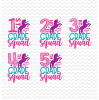 Unicorn Grade Squad Back to School Shirt - Sew Lucky Embroidery