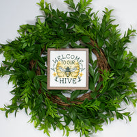 Welcome to our Hive Honey Bee Tier Tray Sign - Sew Lucky Embroidery