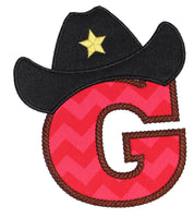 Western Number or Letter Patch - Sew Lucky Embroidery