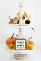 You Are the Pumpkin to my Spice Fall Tier Tray Sign - Sew Lucky Embroidery
