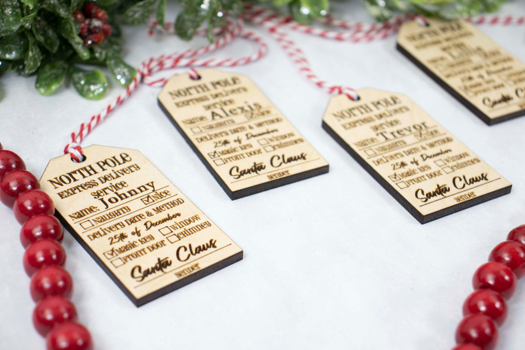Personalized Wooden Stocking Tag – The Sun Is Up Boutique