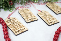 Wood Personalized Stocking & Gift Tag - Sew Lucky Embroidery