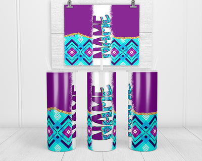 Pretty Aztec Personalized 20oz Insulated Tumbler with Lid and Straw
