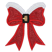 RTS - Christmas Santa Bow Coquette Patch - Red