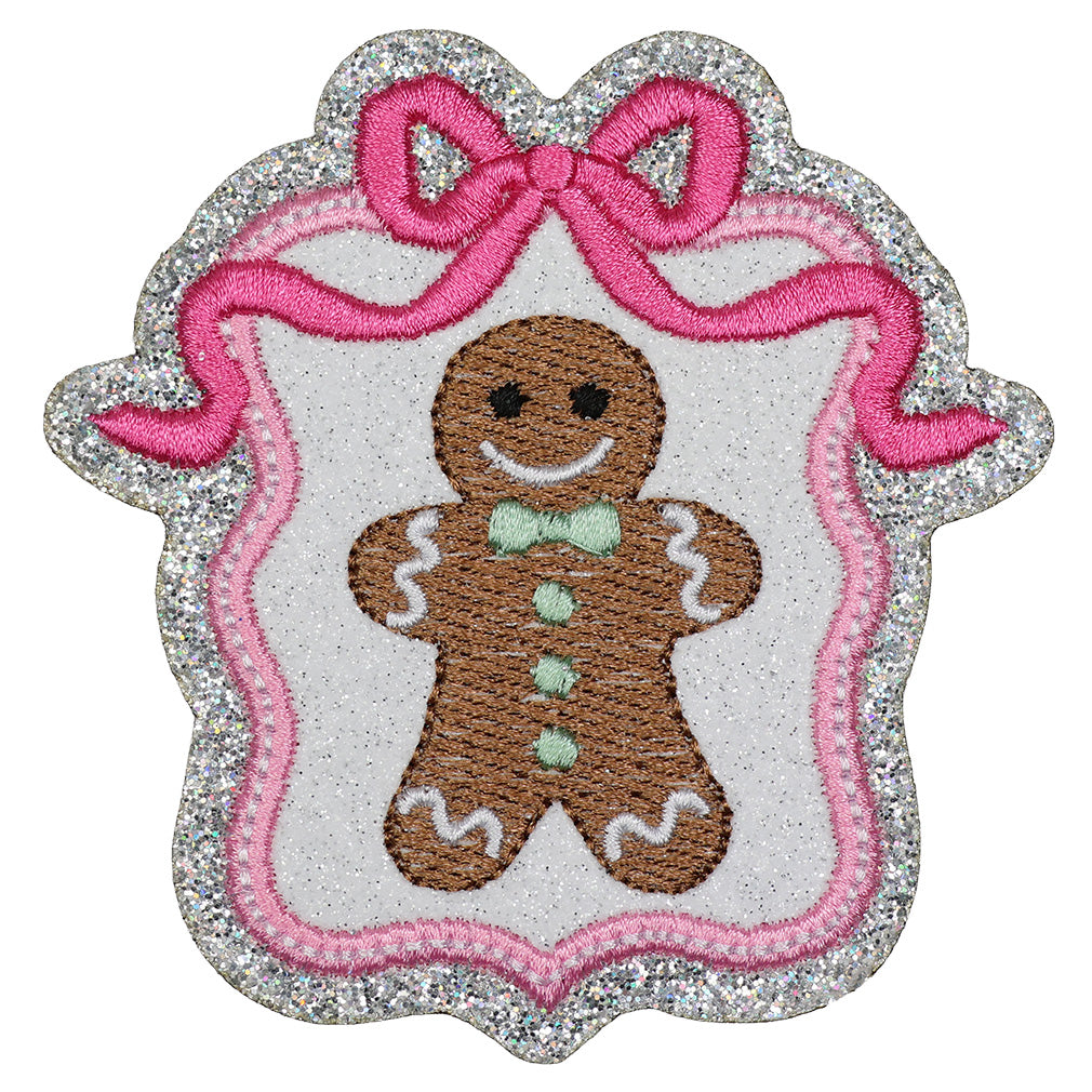 RTS - Christmas Gingerbread Sketch Patch| Sew Lucky Embroidery
