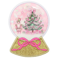 Christmas Snowglobe/ Nutcracker Patch - Gold Base