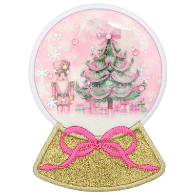 RTS - Christmas Snow globe / Nutcracker Patch - Gold Base