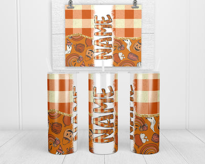 Spooky Fall Personalized 20oz Insulated Tumbler with Lid and Straw