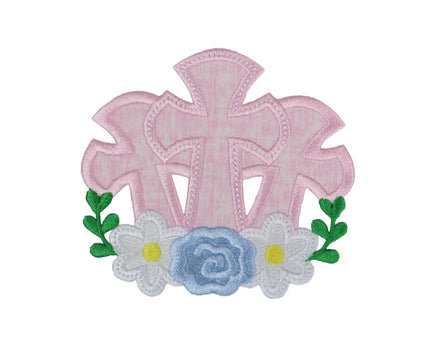 Three Crosses Patch - Sew Lucky Embroidery