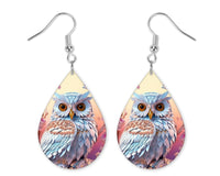 3D Fluffy Owl Earrings and Necklace Set - Sew Lucky Embroidery