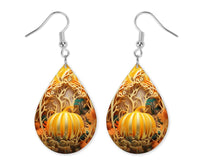 3D Pumpkins Earrings and Necklace Set - Sew Lucky Embroidery