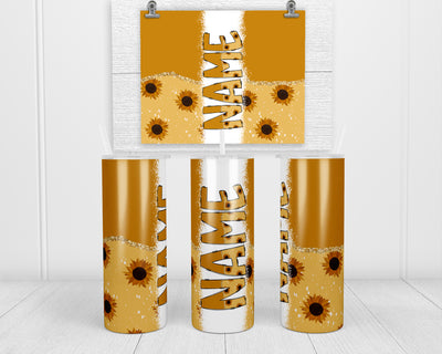 Fall Sunflowers Personalized 20oz Insulated Tumbler with Lid and Straw