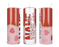 Valentine Suckers Personalized 20oz Insulated Tumbler with Lid and Straw - Sew Lucky Embroidery