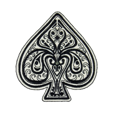 Ace of Spades Sew or Iron on Embroidered Patch