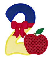 Apple Princess Birthday Number Patch