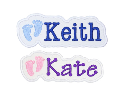 Baby Feet Name Sew or Iron on Patch