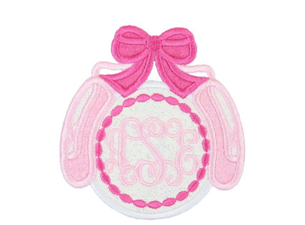 Ballet Slippers Monogram Sew or Iron on Patch - Sew Lucky Embroidery