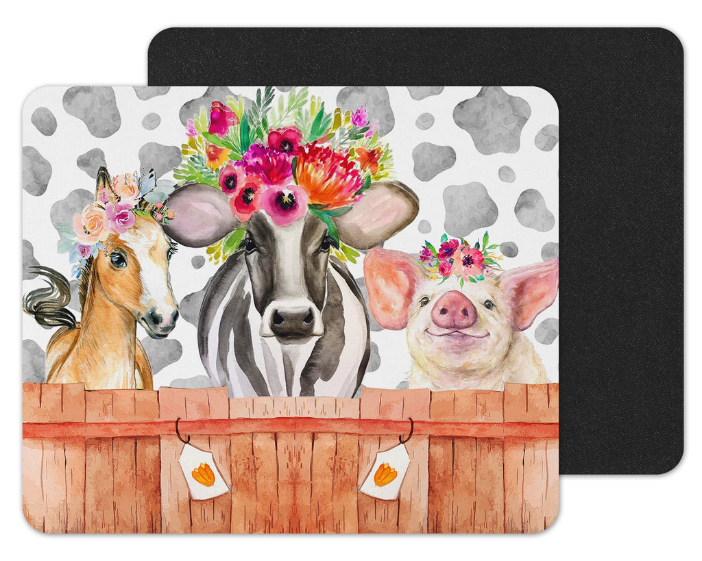 Barn Animal Painting Mouse Pad - Sew Lucky Embroidery
