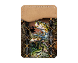 Bass Fishing Phone Wallet - Sew Lucky Embroidery